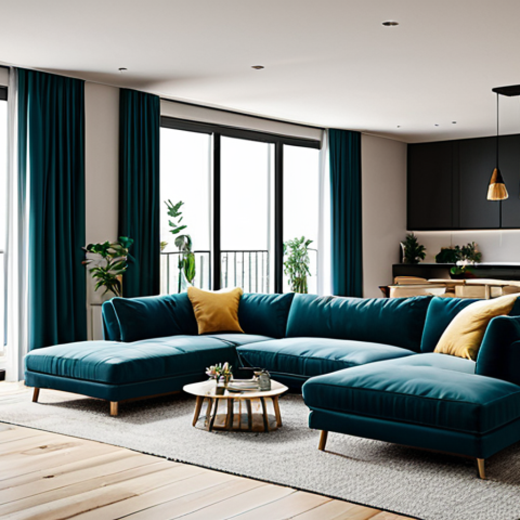 세금 효율적인 대체 투자 전략 - **Prompt:** "A modern apartment interior with comfortable furniture, showing natural light and an op...