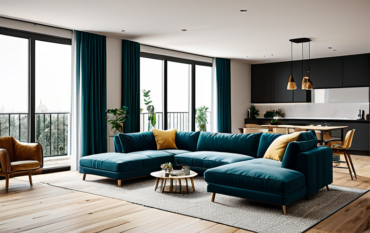 세금 효율적인 대체 투자 전략 - **Prompt:** "A modern apartment interior with comfortable furniture, showing natural light and an op...